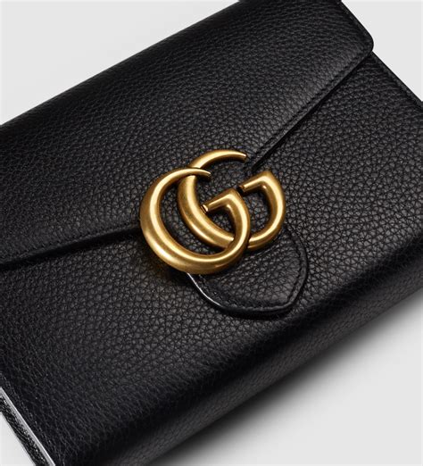 gucci leather chain wallet